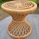 Diabolo style wicker side table
