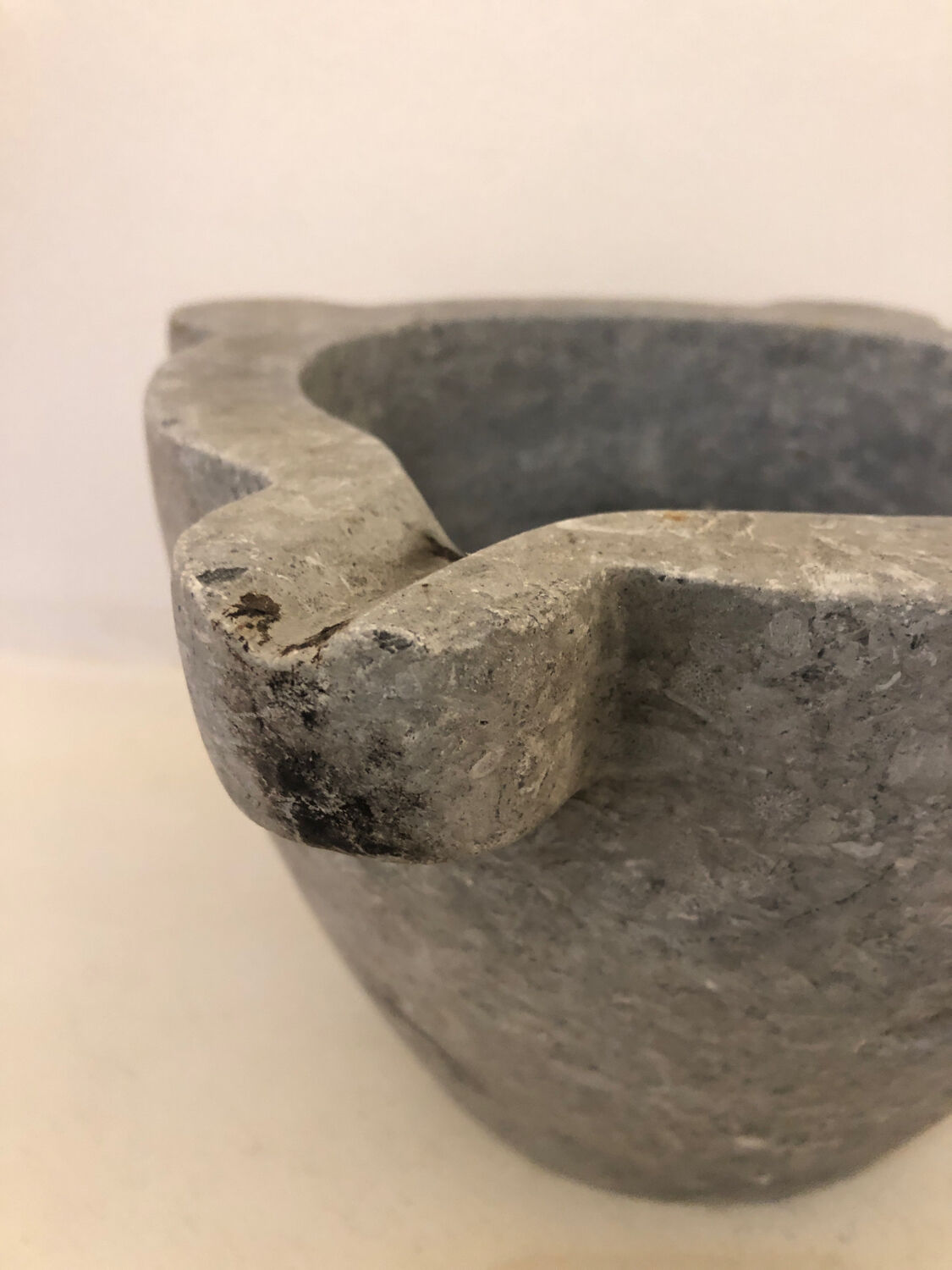 Limestone mortar, 19th century