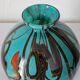 Vintage Czech multicoloured blown glass ball vase