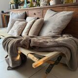 Old vintage military camp bed