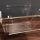 Magazine rack perspex and brass 1970s