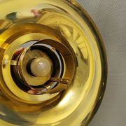 Hanging lamp from the 1970s-1980s, produced by Danish Vitrika, made of brass.
