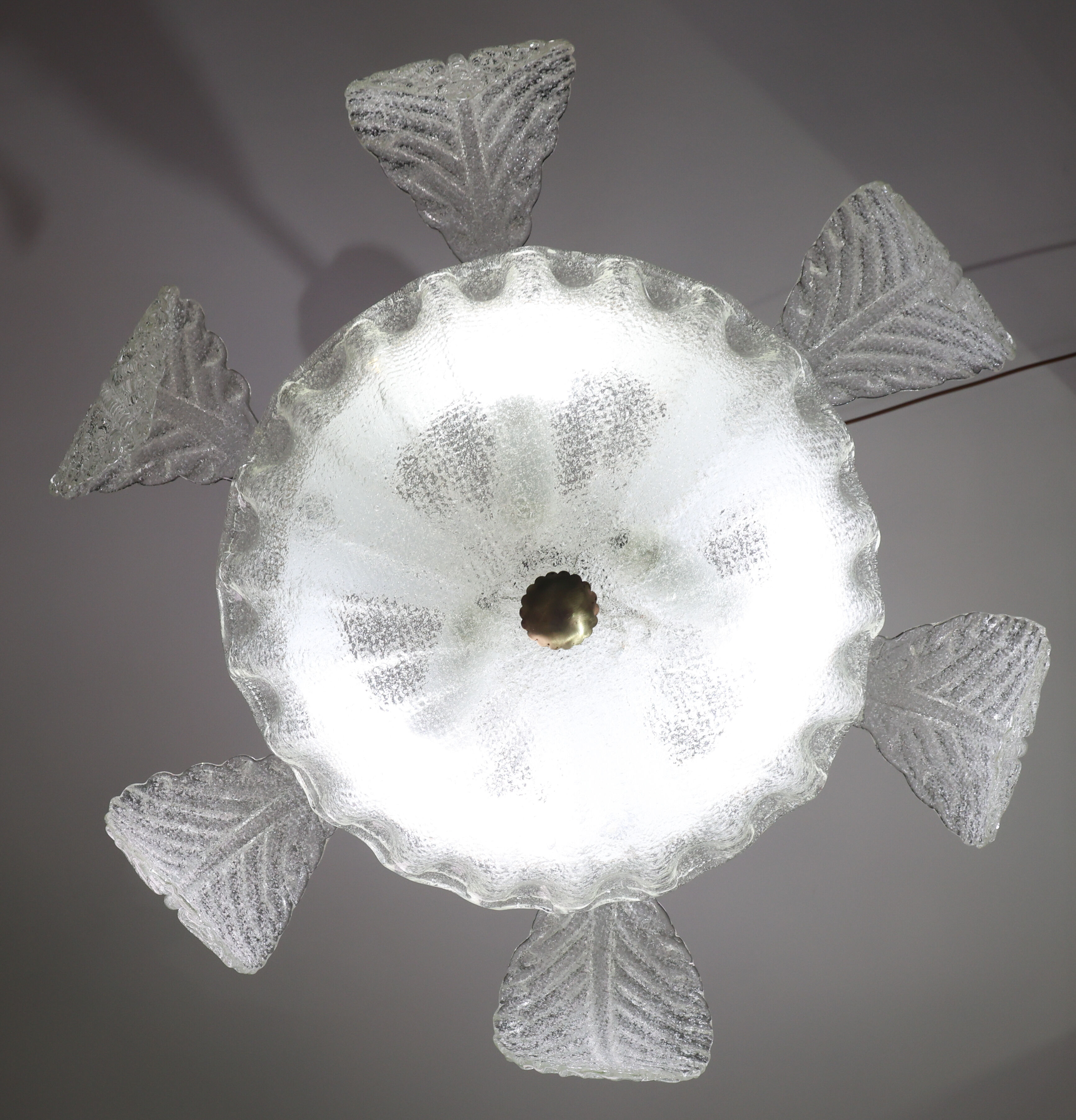 Lustre Art Déco élégant Barovier e Toso, Murano