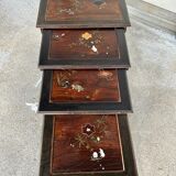 Suite of four Japanese nesting tables from the nineteenth century