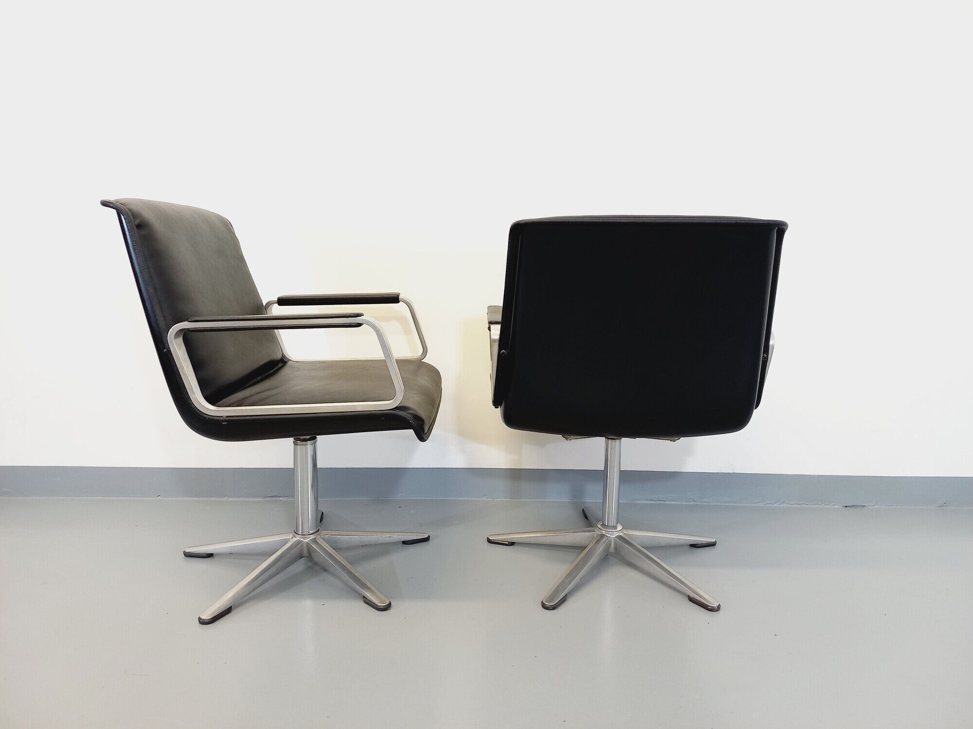 Pair of vintage office armchairs from the 60s and 70s by Wilkhahn
