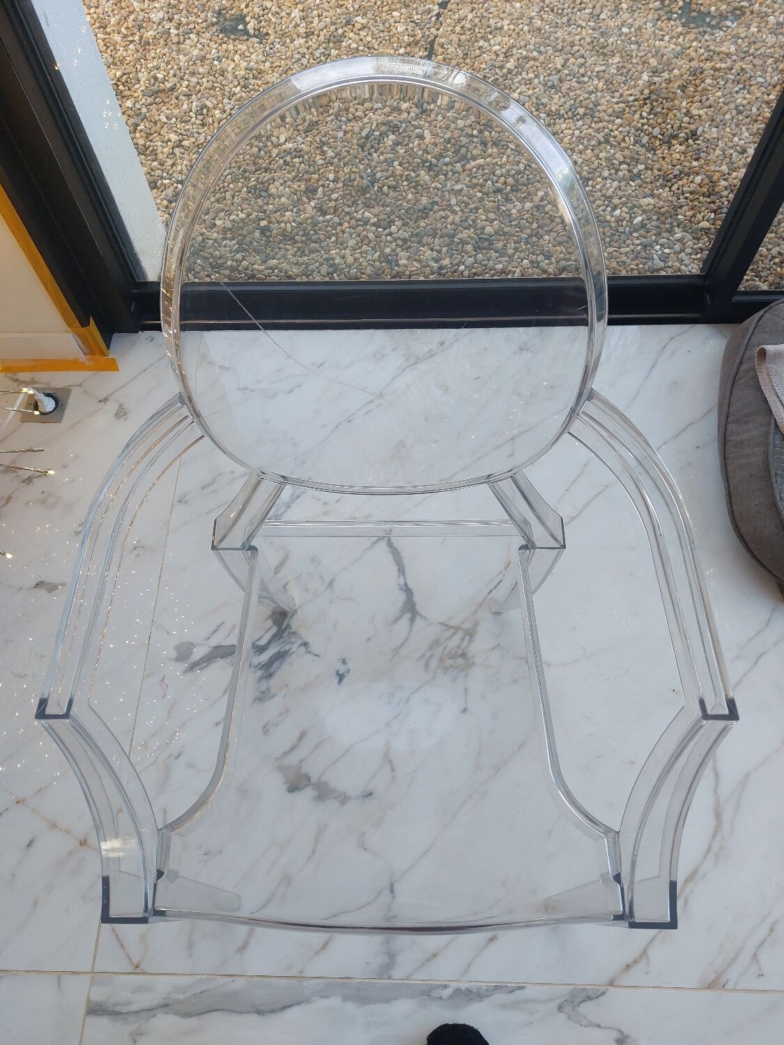 Set of 6 Starck Louis Ghost chairs by Kartell