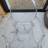 Set of 6 Starck Louis Ghost chairs by Kartell