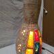 Vintage vase lamp in Accolay ceramic signed Armel - 60s/70s