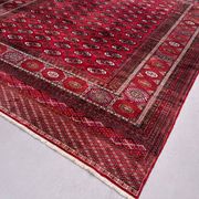 Antique Turkmen Tekke main carpet, 302x245 cm Turkoman Bokhara red black 2504
