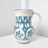 Cracked white earthenware pitcher 1960