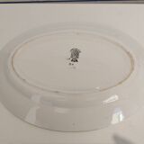 Plat ovale motifs fleurs St Amand Vintage