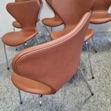 Set of 6 3107 butterfly chairs by Arne Jacobsen for Fritz Hansen