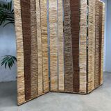 Vintage rope rattan room divider 'Nature'