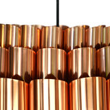 Copper pendant light by Werner Schou for Coronell Electro, Denmark 1960s