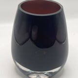 Vase scandinave pourpre technique sommerso vers 1960