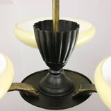 Lustre figuratif Art Déco en laiton français, 1930