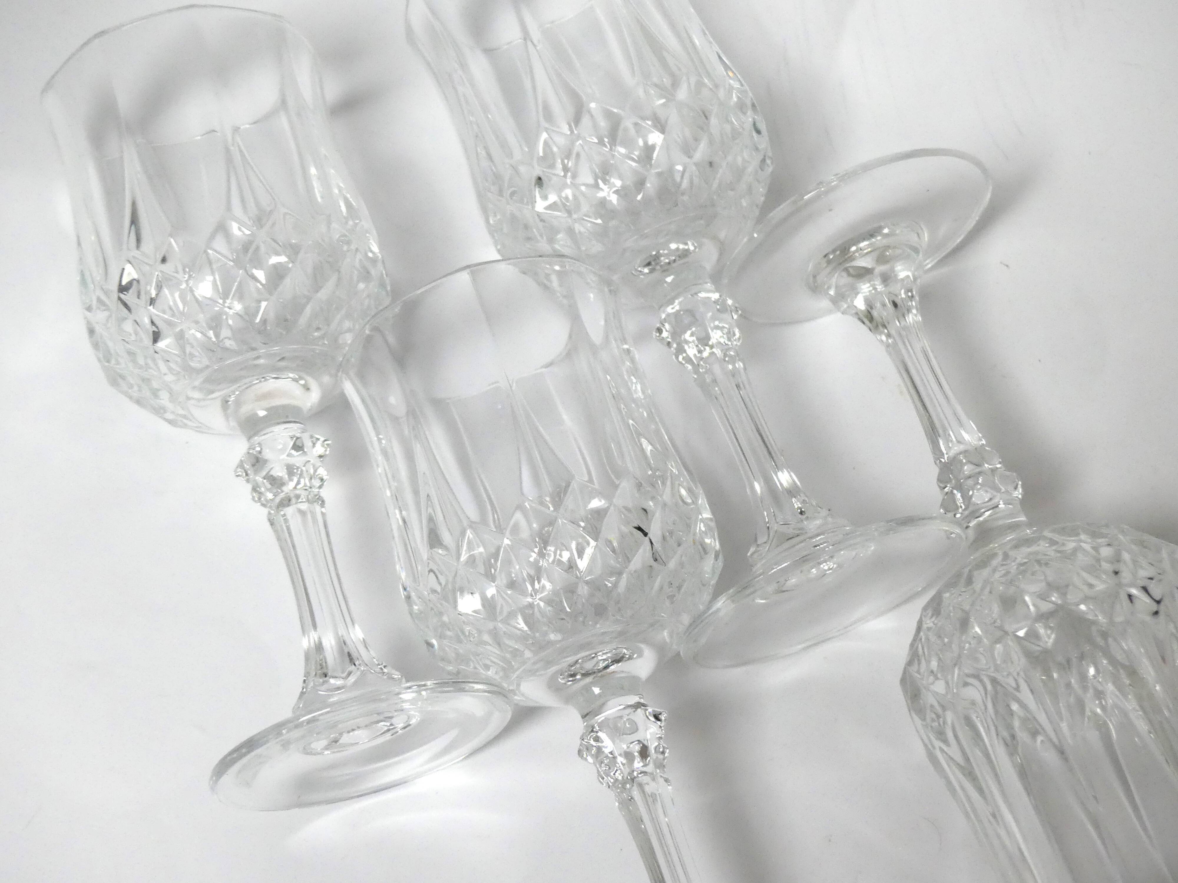 4 verres Longchamp Cristal d’Arques