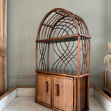 Vintage rattan shelf