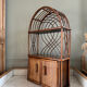 Vintage rattan shelf