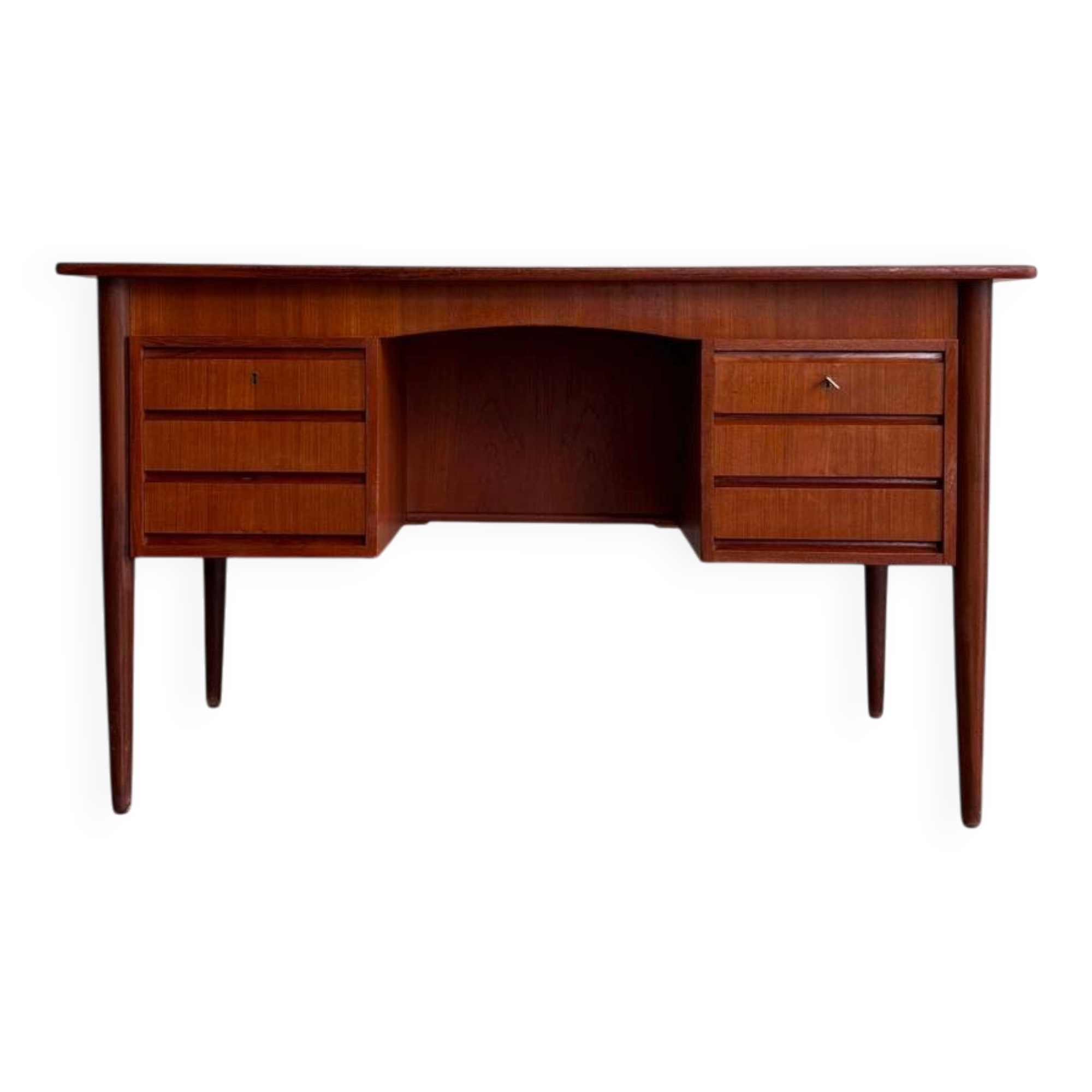 Vintage Danish free standing desk teak