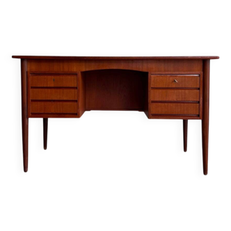 Vintage Danish free standing desk teak