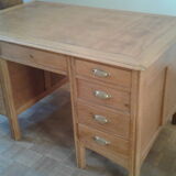 Bureau chêne  double caisson