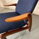 Ensemble de 2 chaises longues en teck de style moderniste danois du milieu du siècle, années 1960