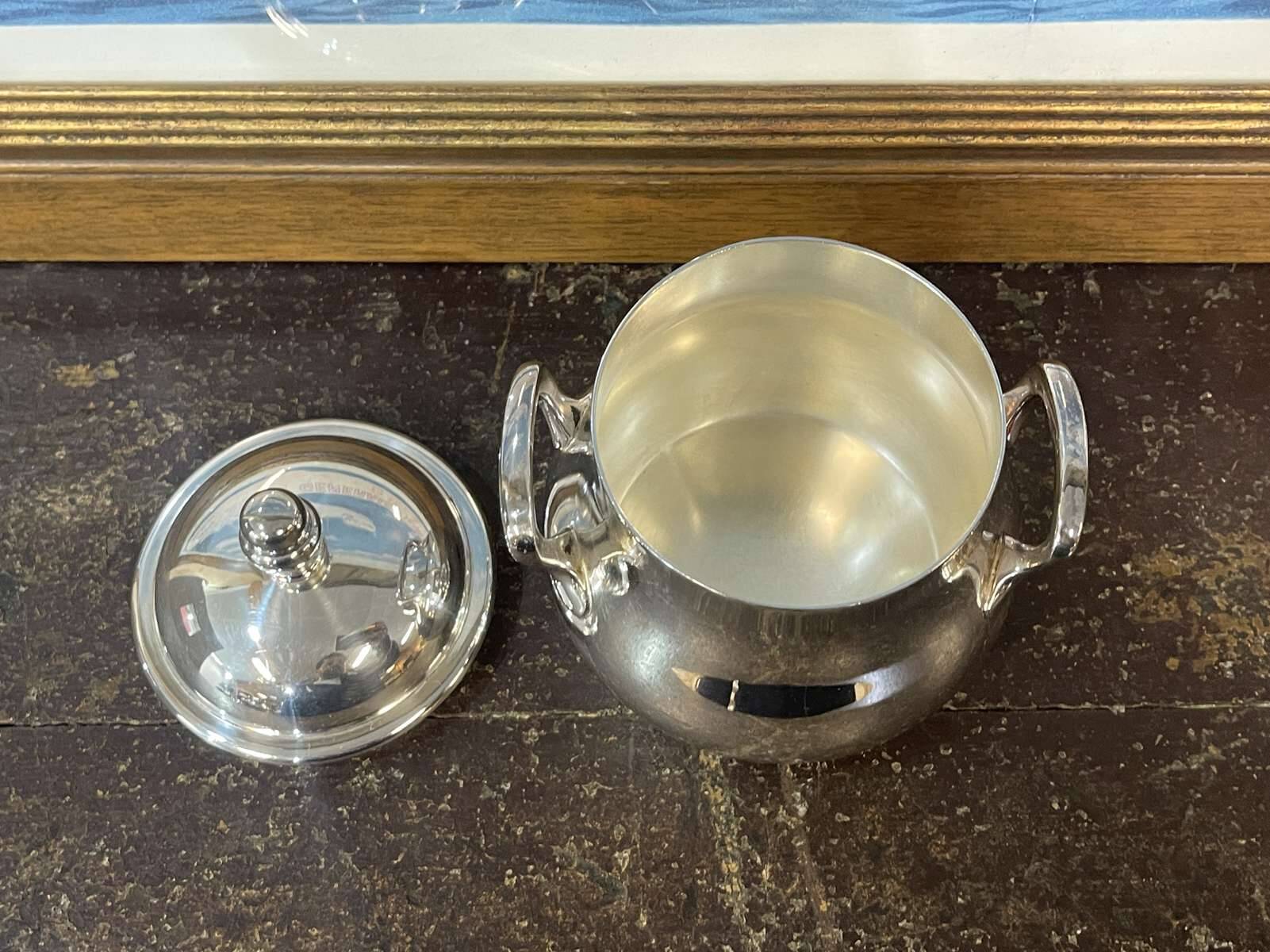 Ercuis silver-plated sugar bowl