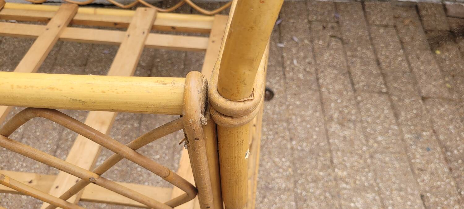60s rattan children's bed