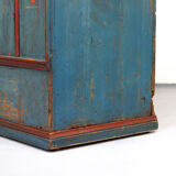Rustic Farmhouse Folk Art Painted Bridal Wardrobe 1811