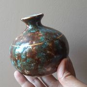 Vase soliflore en porcelaine de Limoges émaillée