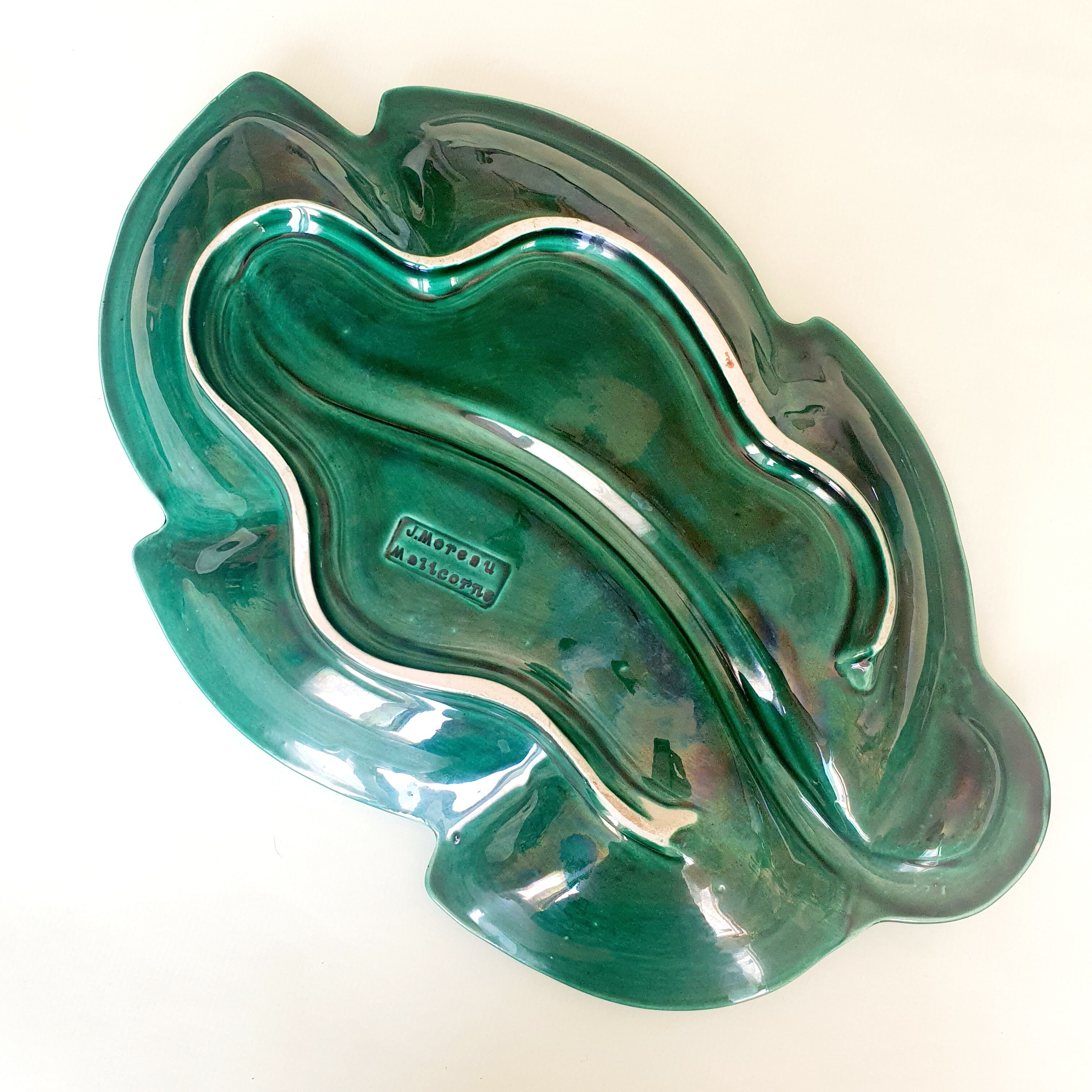 Large serving dish sheet Jules Moreau Malicorne