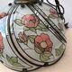 Glass pendant lamp, floral pattern