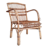 Old rattan armchair