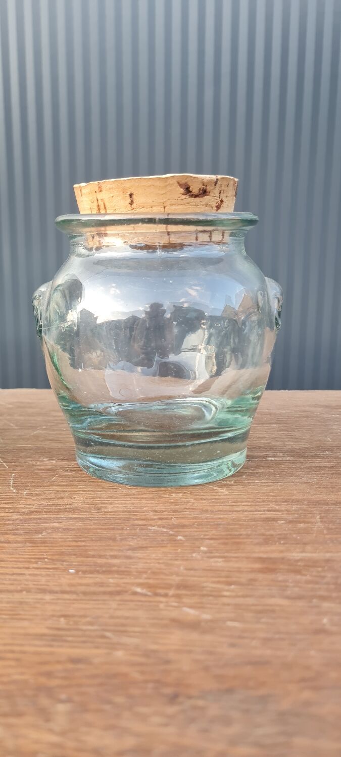 Set of 4 glass spice jars