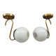 Pair of brass and glass wall lights