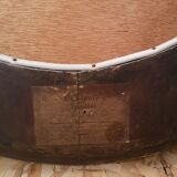 Miroir ovale 19 eme en bois et stuc doré