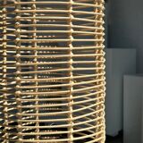 Large lantern-shaped rattan pendant lamp H50 D24