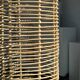 Large lantern-shaped rattan pendant lamp H50 D24