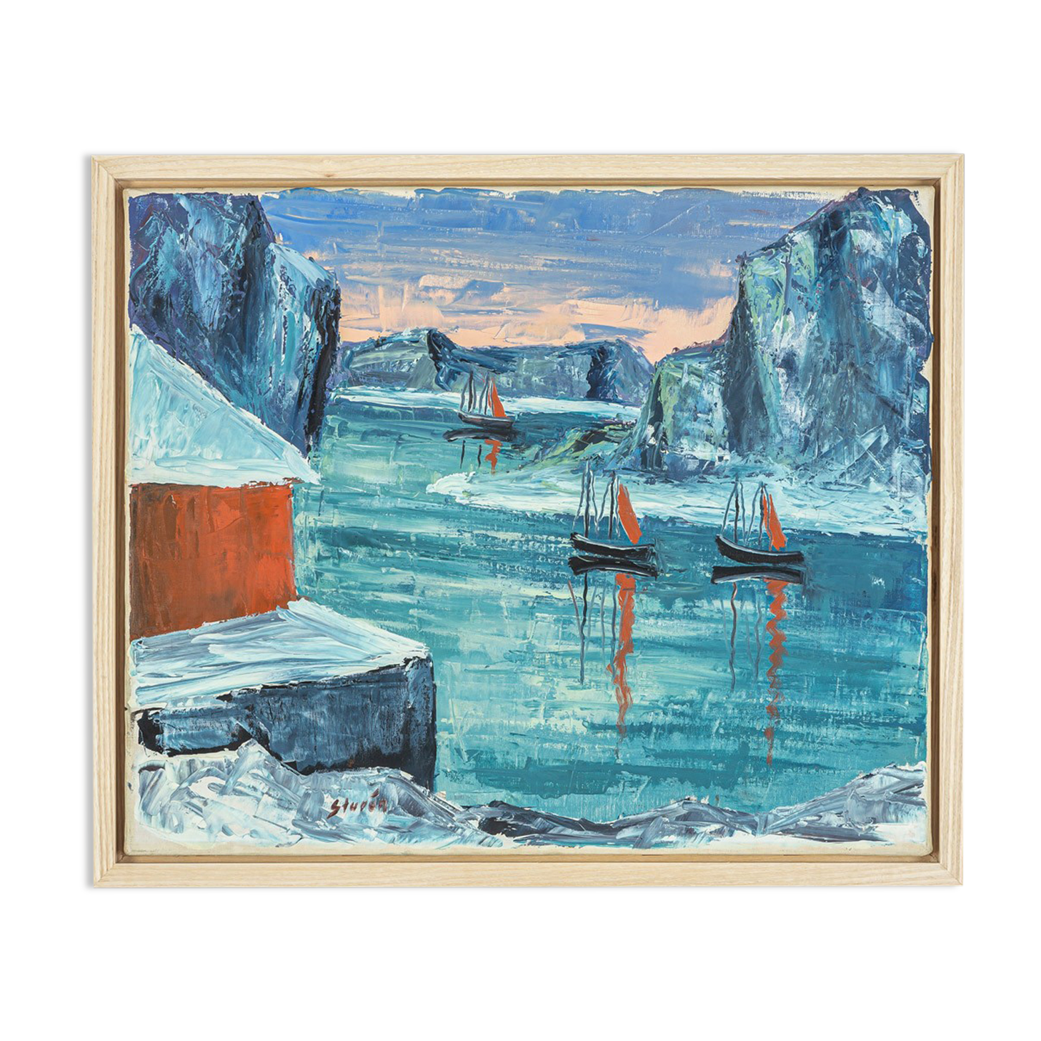 Mer Arctique, huile sur toile, 50 x 42 cm