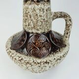 large FLOOR VASE 1970s fat lava glaze ornamental decor model 100