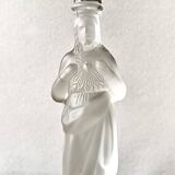 Paire d'anciens bougeoirs enverre Marie et Jésus