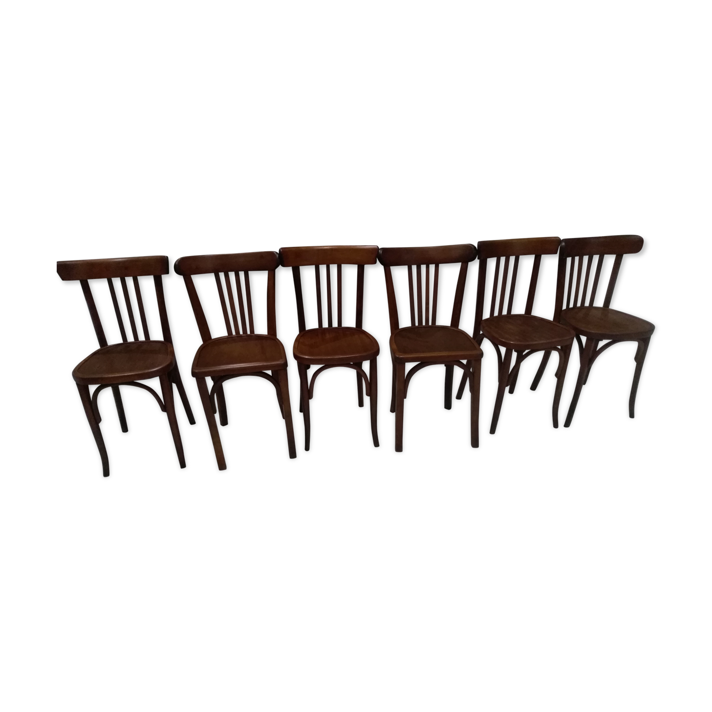 Suite of 6 chairs of Bistrot Luterma year 1950