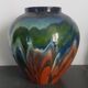 Round ceramic vase