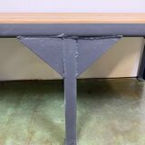 Table basse industrielle noire, années 1970