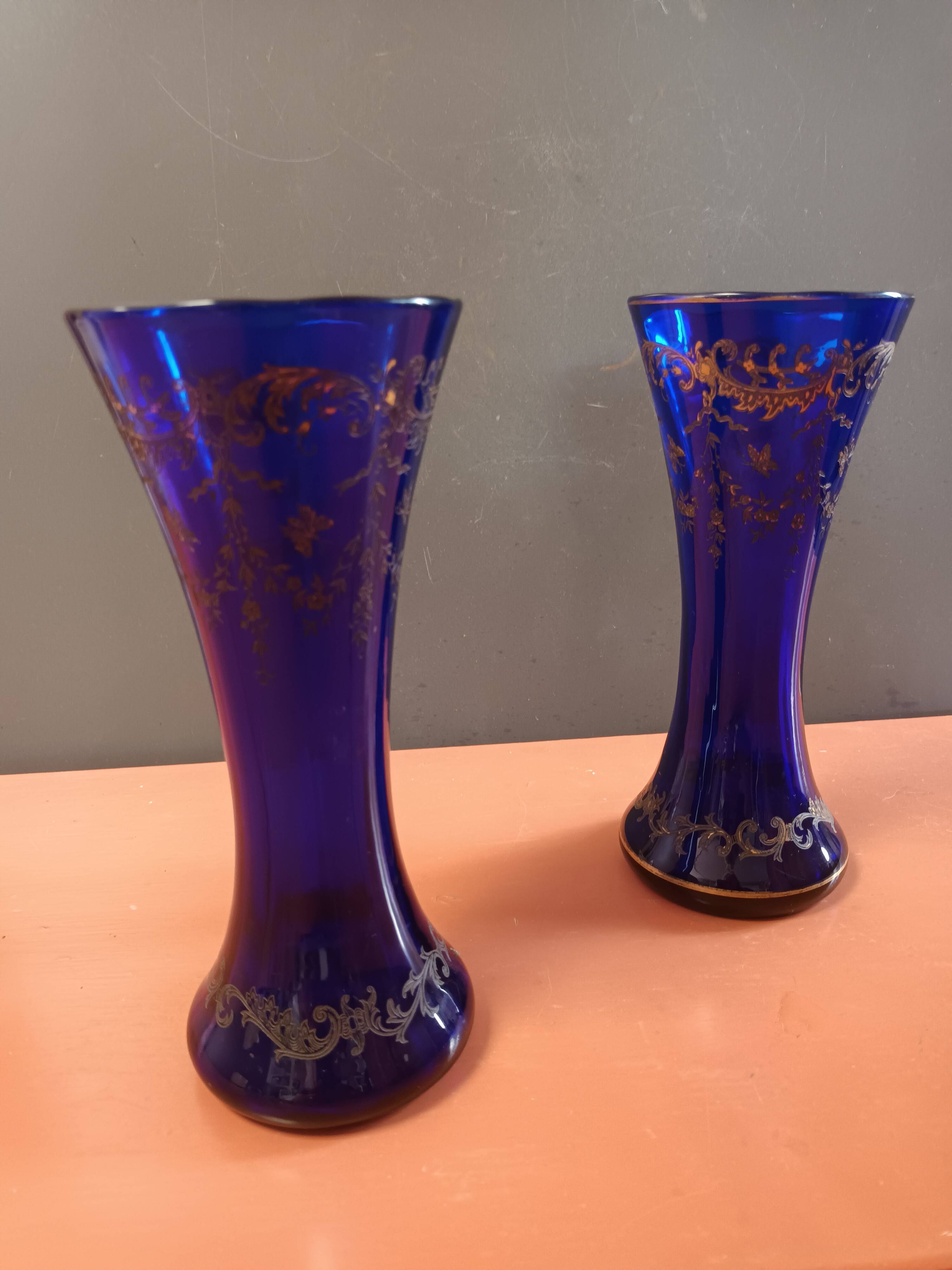 Pair of Sèvres crystal vase