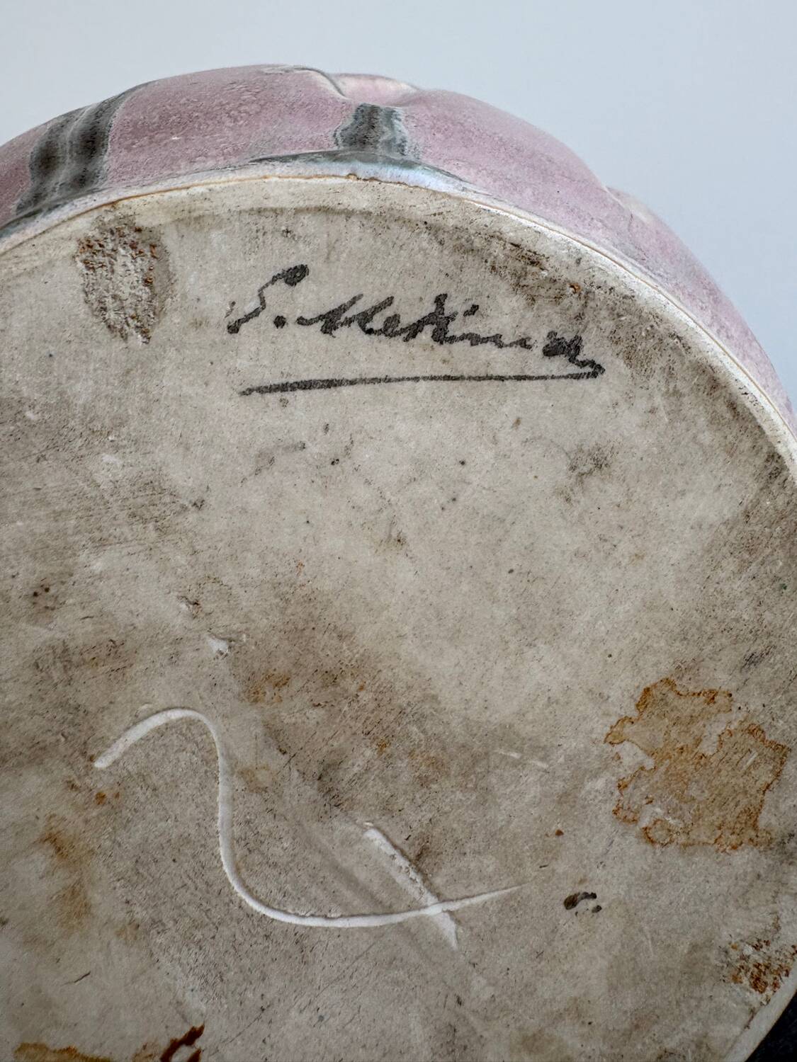 Stoneware ear vase, Gilbert Métenier, art deco