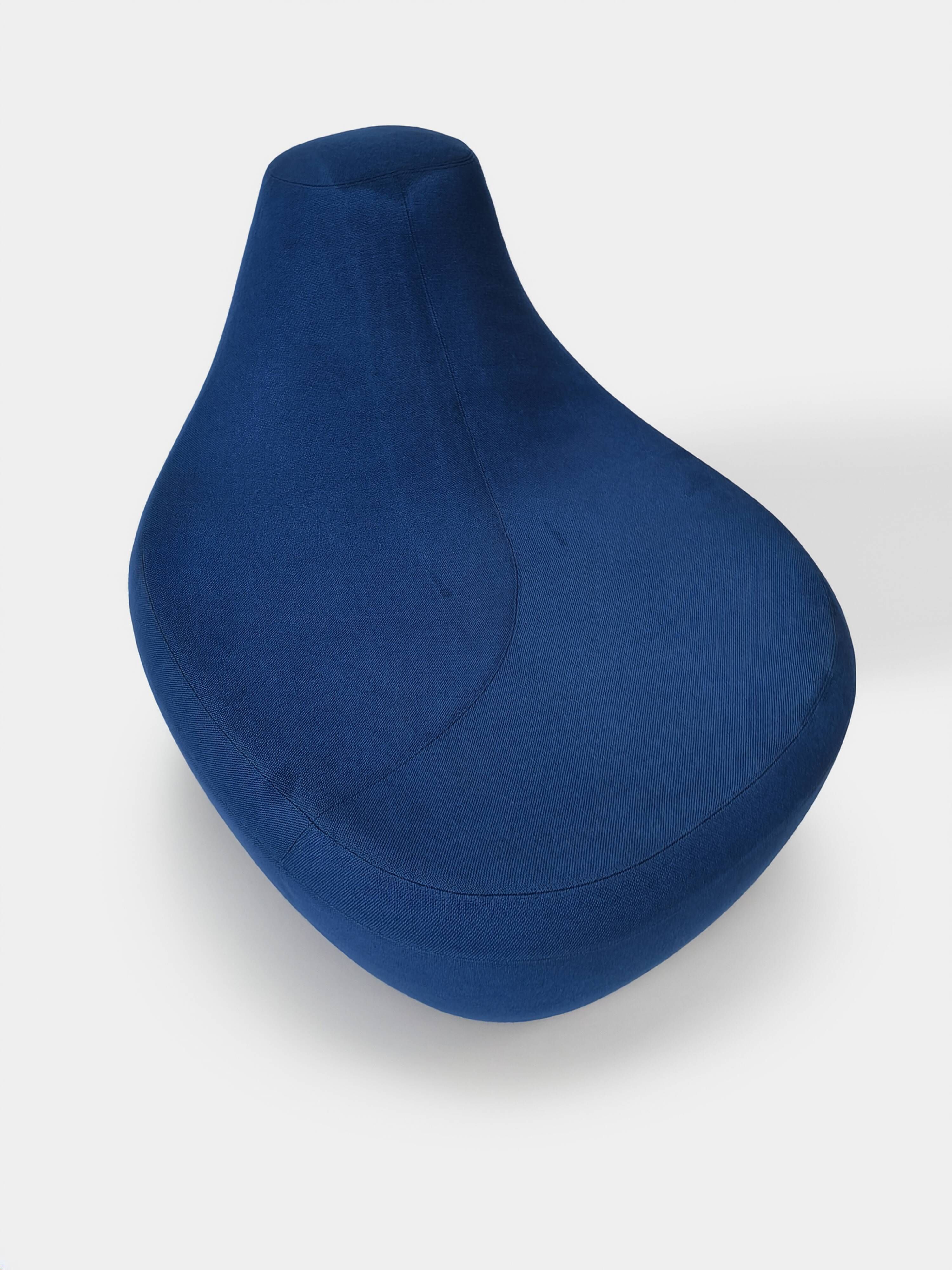 Saruyama Island blue armchair by Toshiyuki Kita for Moroso