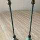 Pair of vintage brass and metal candlesticks