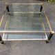 Pierre Vandel two-tier coffee table in lacquered metal and glass